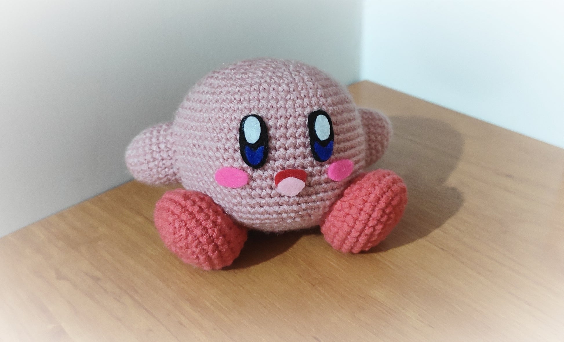 Kirby crochet plushie, handmade, fanart