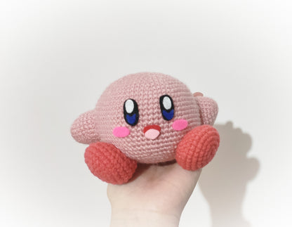 Kirby crochet plushie, handmade, fanart