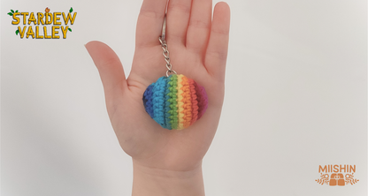 Prismatic Shard keychain Stardew Valley Crochet