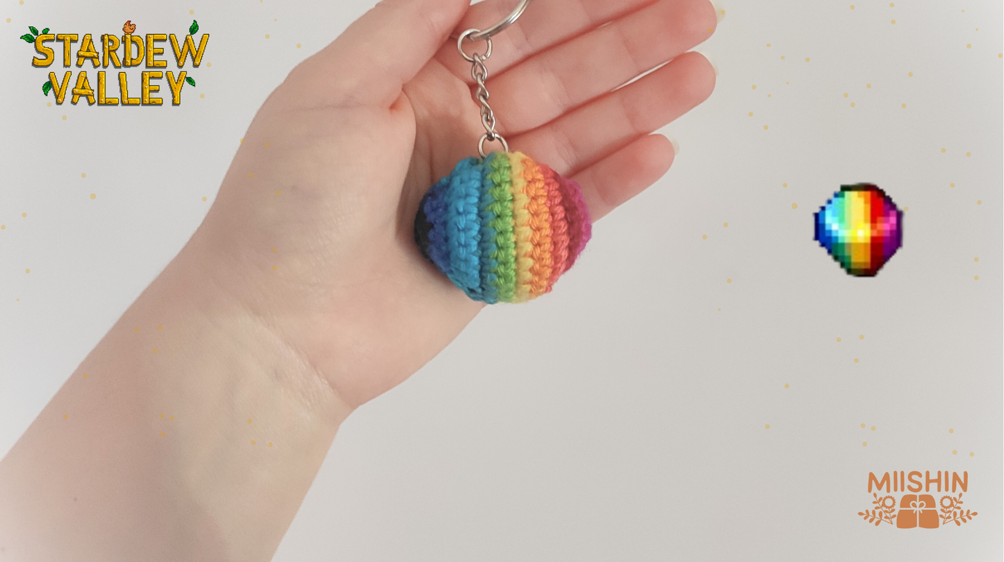 Prismatic Shard keychain Stardew Valley Crochet