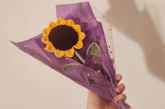 Sunflower Bouquet, Crochet, Original gift, Decor