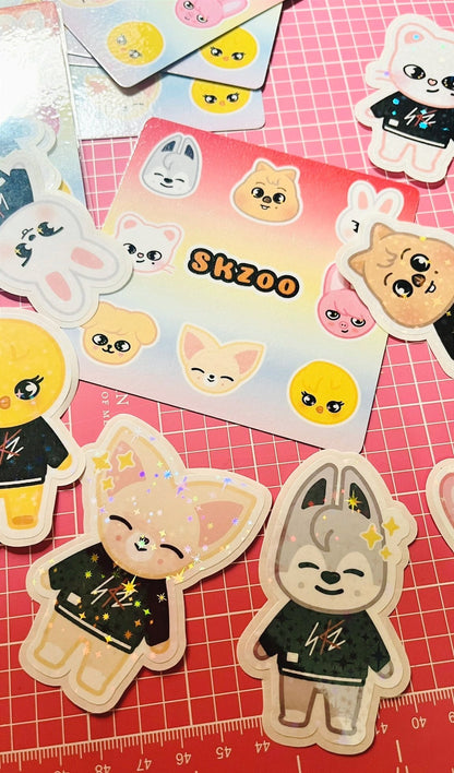 SKZOO FOXINY Stray Kids Plushie + FREEBIE, Jeongin Fanart, Kpop Merch