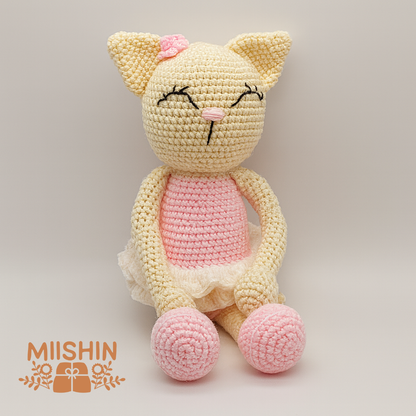 Cat Plush, Amigurumi, Handmade With Love, Spring, Gift Ideas, Perfect Gift, Personalized, For Baby, Baby Shower, Children's Decor, Sweet and Unique, Artesanal Toys, Crochet Lover.