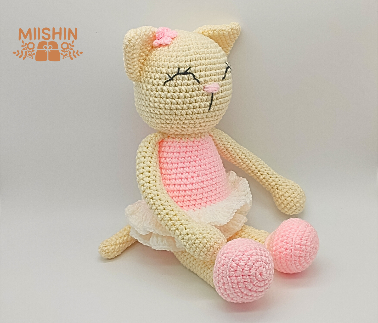 Cat Plush, Amigurumi, Handmade With Love, Spring, Gift Ideas, Perfect Gift, Personalized, For Baby, Baby Shower, Children's Decor, Sweet and Unique, Artesanal Toys, Crochet Lover.