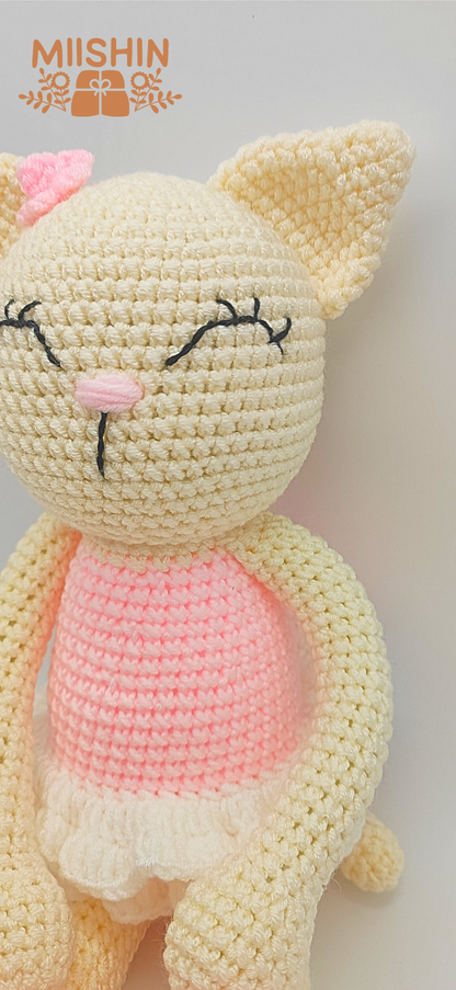 Cat Plush, Amigurumi, Handmade With Love, Spring, Gift Ideas, Perfect Gift, Personalized, For Baby, Baby Shower, Children's Decor, Sweet and Unique, Artesanal Toys, Crochet Lover.