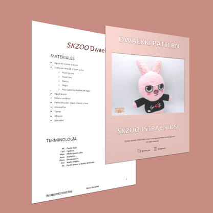 DWAEKKI SKZOO Amigurumi Crochet Pattern - Archivo PDF - Español e Inglés