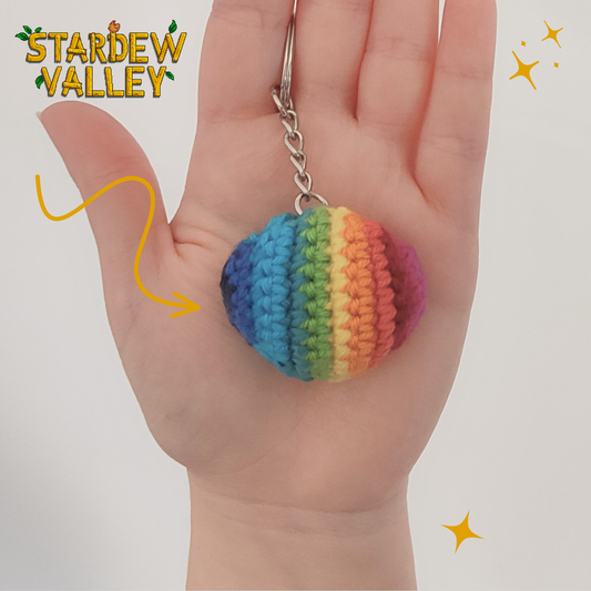 Prismatic Shard keychain Stardew Valley Crochet