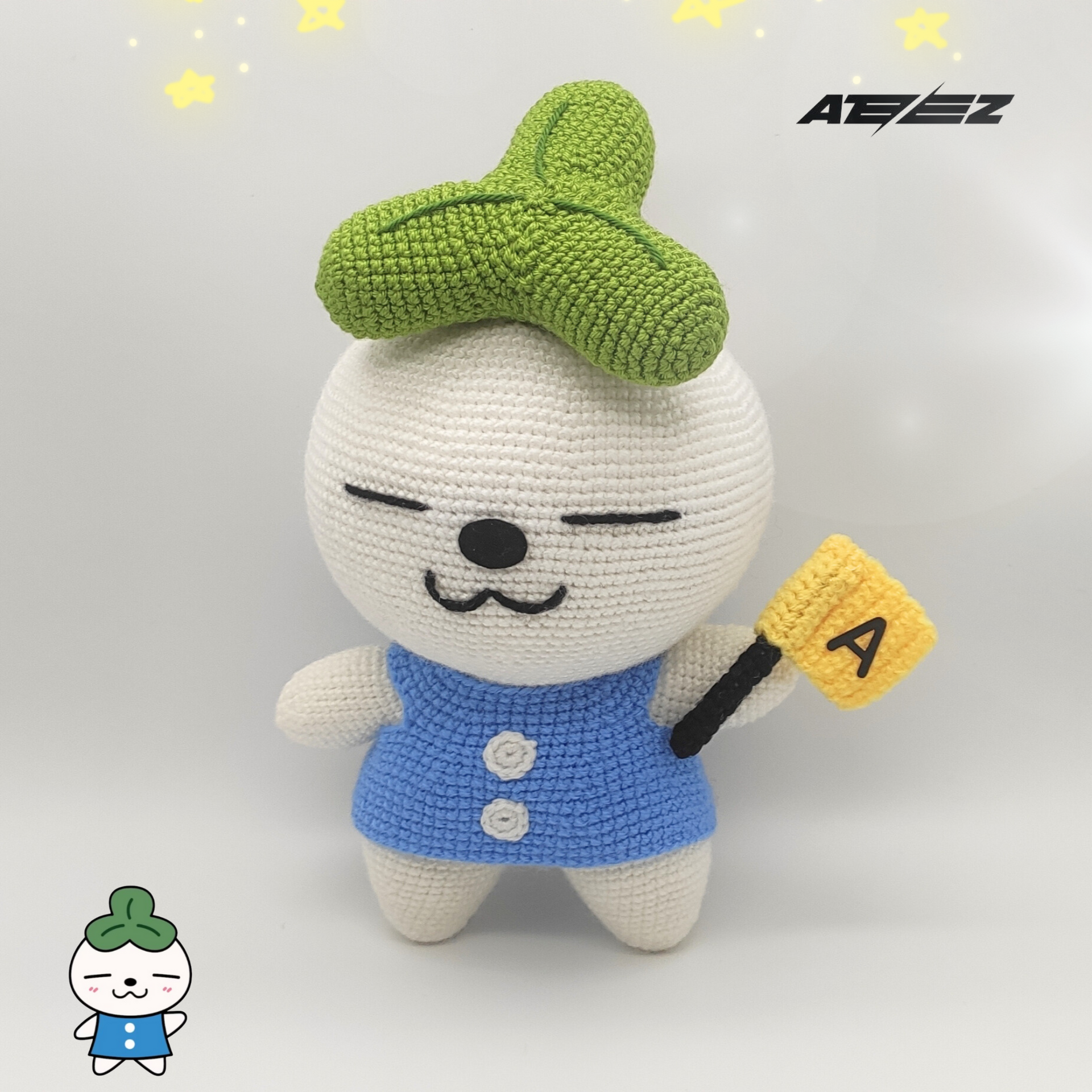 ATEEZ TEEZ-MON ぬいぐるみ IKEMON トレカ付き ATEEZ TEEZ-MON Party POP UP MINGI IKEMON Mascot Mini Plush W
