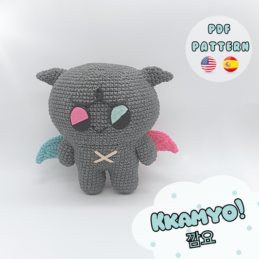 Fanmade Kkamyo crochet doll soft handmade kpop plush inspired by Mighteez.