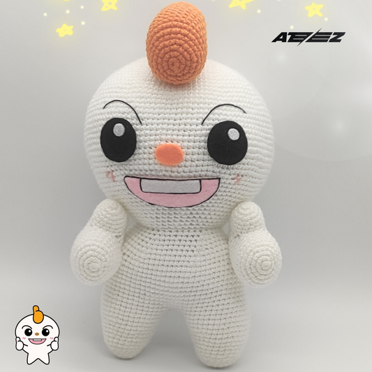 ATEEZ ZZANGMON Teez-Mon Plushie + FREEBIE, Yunho Fanart, Kpop Merch