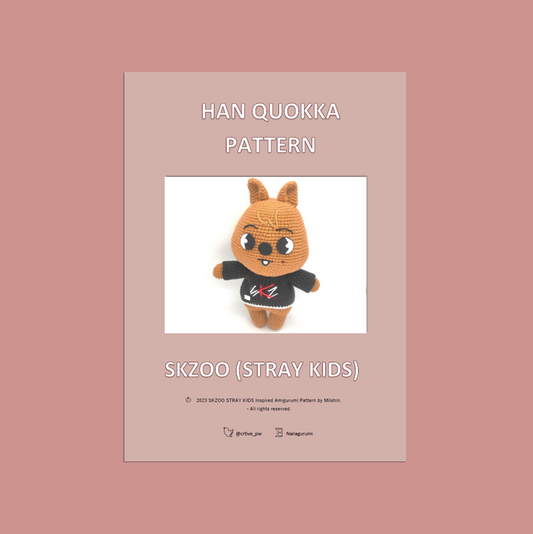 HAN QUOKKA SKZOO Amigurumi Crochet Pattern - Archivo PDF - Español e Inglés