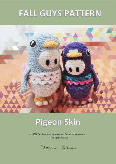 Fall Guys Pigeon Amigurumi Crochet Pattern - Archivo PDF - Español e Inglés