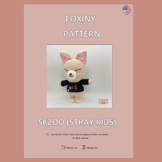 FOXINY SKZOO Amigurumi Crochet Pattern - Archivo PDF - Español e Inglés