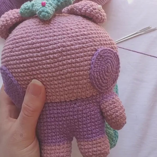 Kawaii Saniyo amigurumi plushie handmade for ATEEZ fans and ATINY collectors