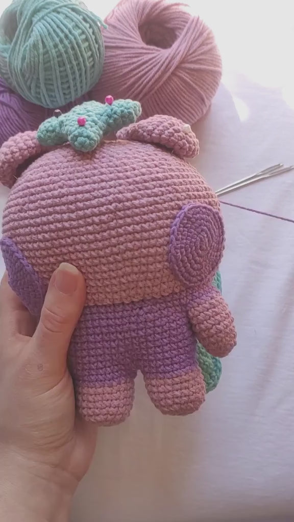 Kawaii Saniyo amigurumi plushie handmade for ATEEZ fans and ATINY collectors