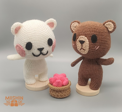 Milk and Mocha Crochet, Amigurumi, Line Friends, Plush, Couple Crochet, Valentine Gift Ideas, Cute Couple, Bears, Handmade with Love, Art, Fandmade, Inspiration, For You, Ready to Ship, Your Amigurumi Couple.