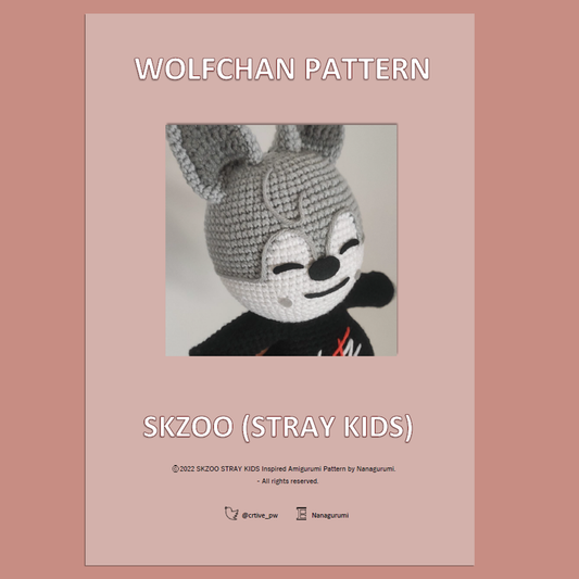 WOLFCHAN SKZOO Amigurumi Crochet Pattern - Archivo PDF - Español e Inglés