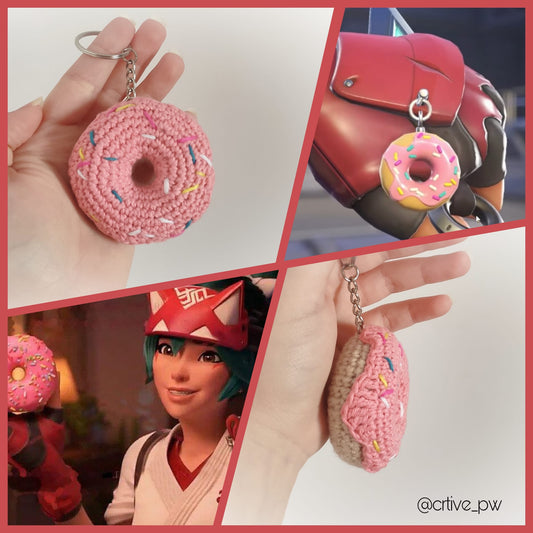 Keychain Kiriko Donut Charm, Weapon Charm, Kitsune, OW2 Merch, Fanart