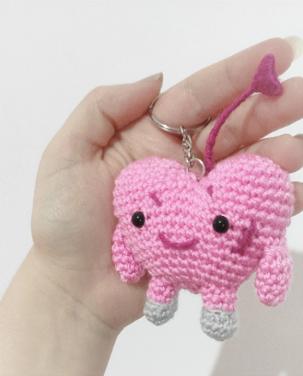 HEART TUNG Keychain, Stray Kids Maxident Fanart, Pipi Amigurumi, Kpop Merch