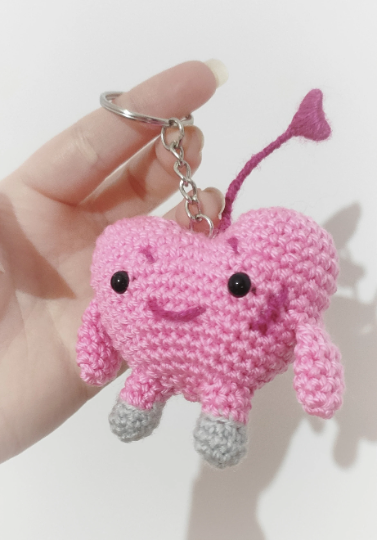 HEART TUNG Keychain, Stray Kids Maxident Fanart, Pipi Amigurumi, Kpop Merch